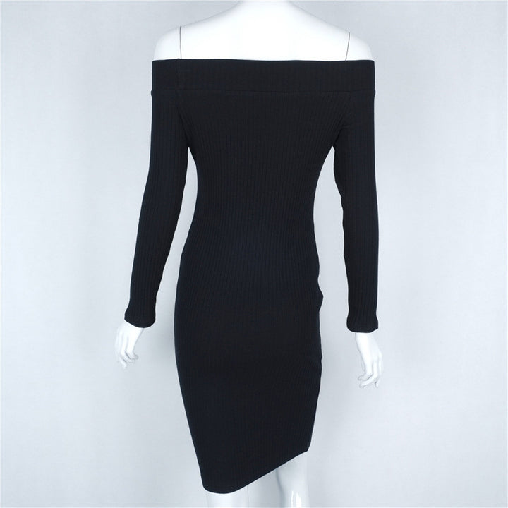 Off-Shoulder Long Sleeved Dress | ZORKET