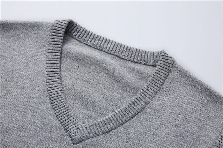 Men's Classic Solid Color V-Neck Sweater Vest | ZORKET