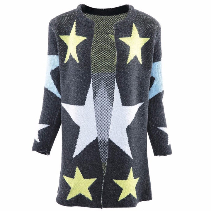 Female Long Cardigan With Stars Pattern | ZORKET