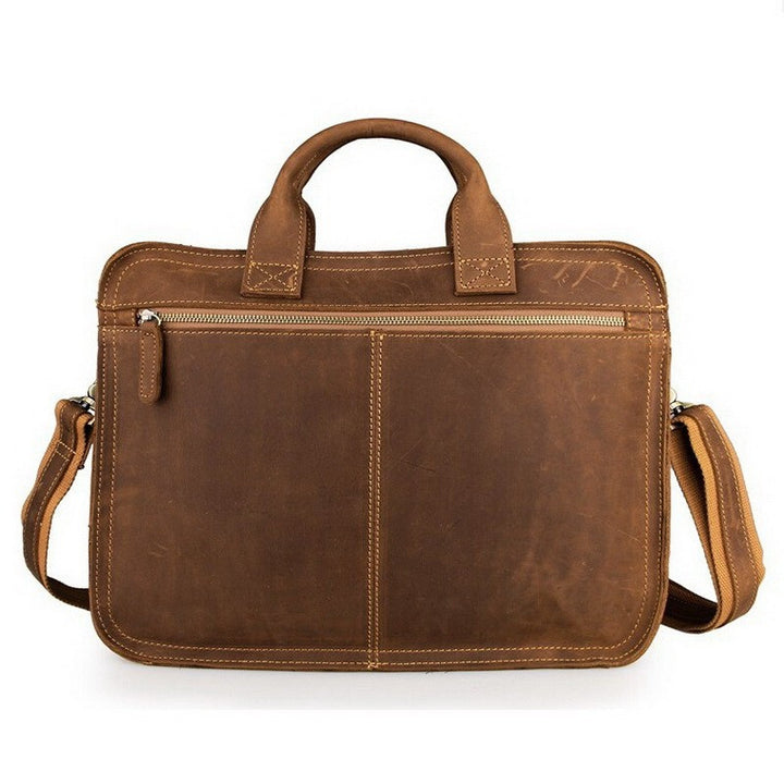 Vintage Genuine Leather Men's Laptop Briefcase | ZORKET