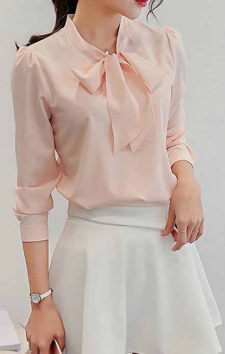 chiffon button down blouse