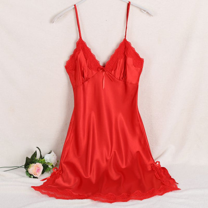 womens red nightgown