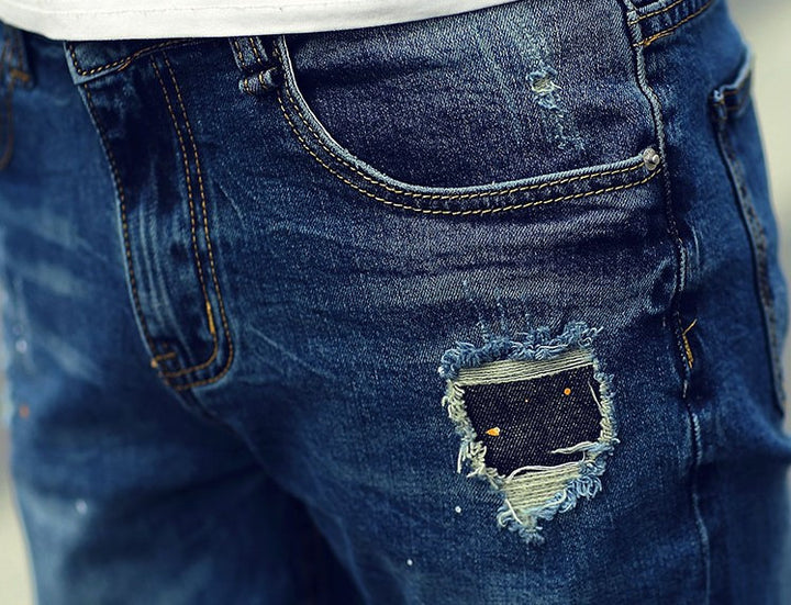 Men's Skinny Ripped Casual Jeans | ZORKET