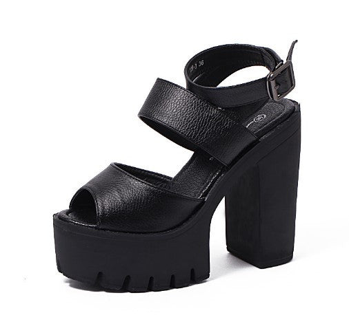 Women's Solid Color Platform Sandals | ZORKET