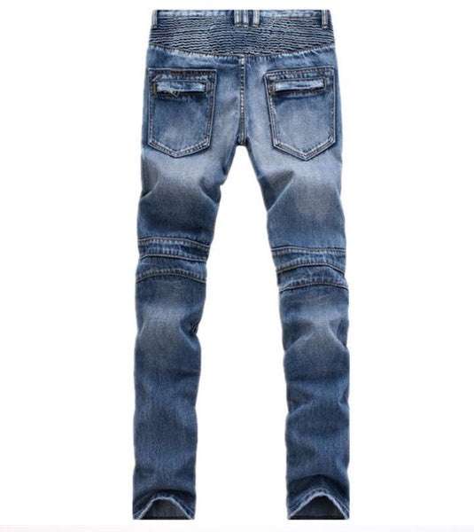 Men's Casual Ripped Biker Jeans | ZORKET