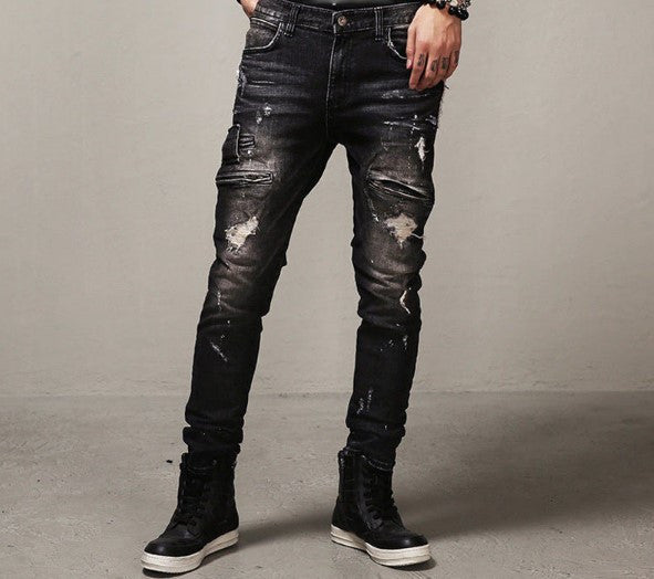 High Quality Mens Ripped Biker Jeans | ZORKET