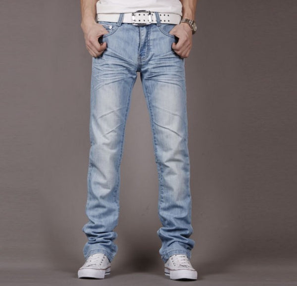 Slim Fit Men's High Quality Light Blue Jeans | ZORKET
