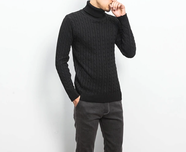 Men's Casual Slim Turtleneck Sweater | ZORKET