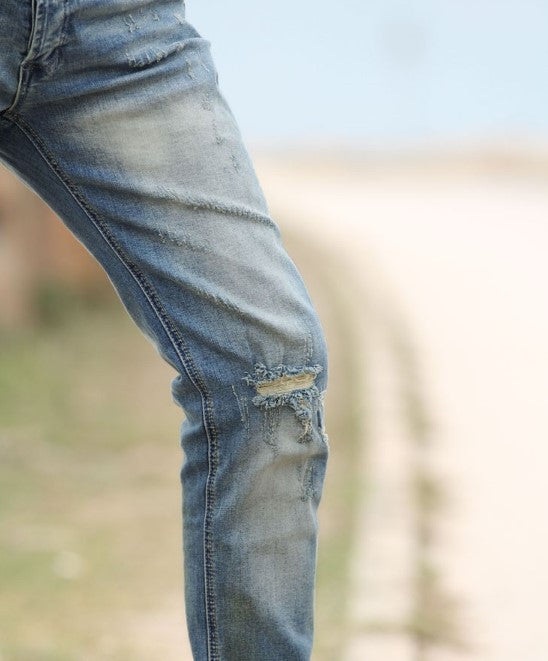 Men's Ripped Casual Denim Pants | ZORKET