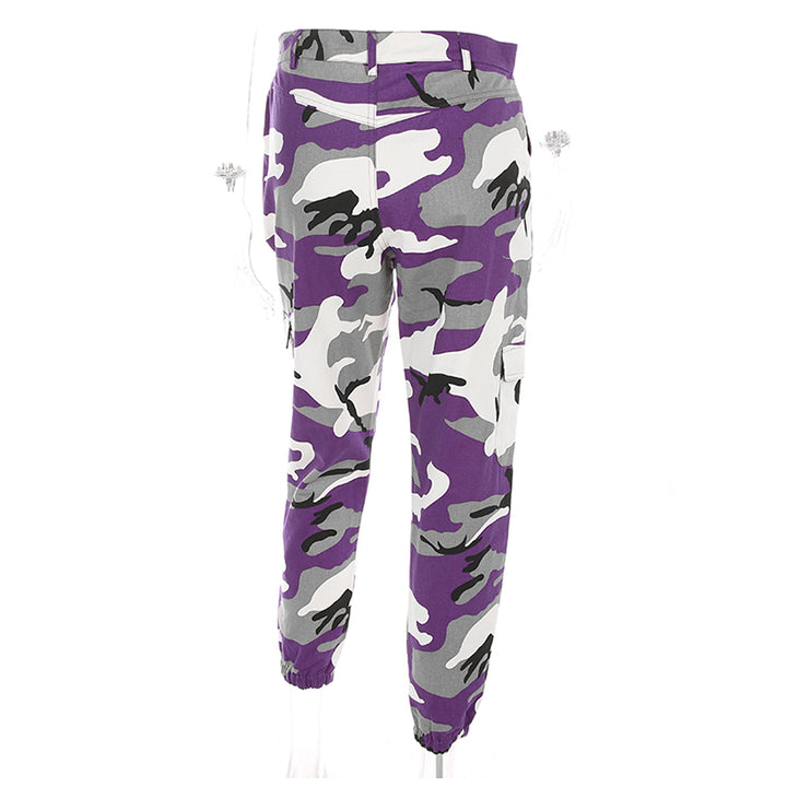 women's purple camo pants