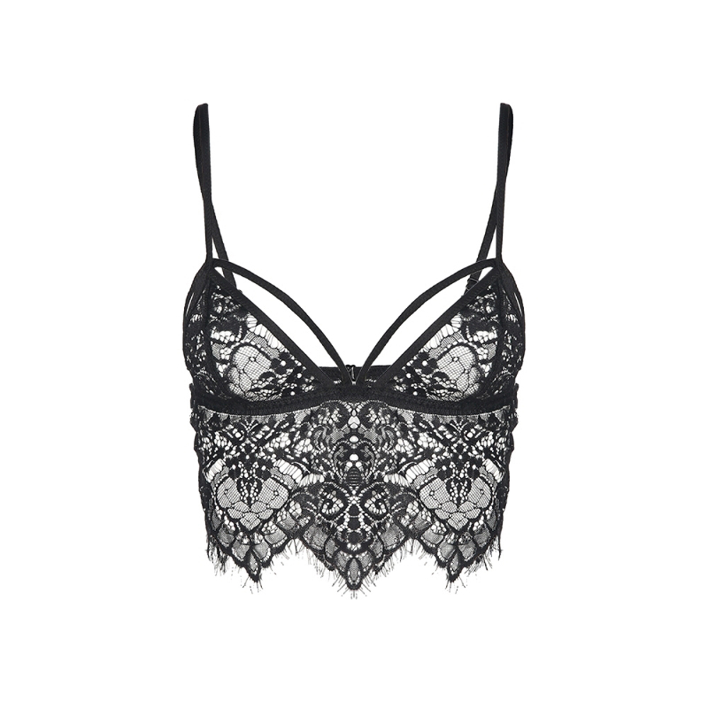 Sheer Eyelash Lace Longline Bralette | Mesh Lace Bralettes | Zorket ...