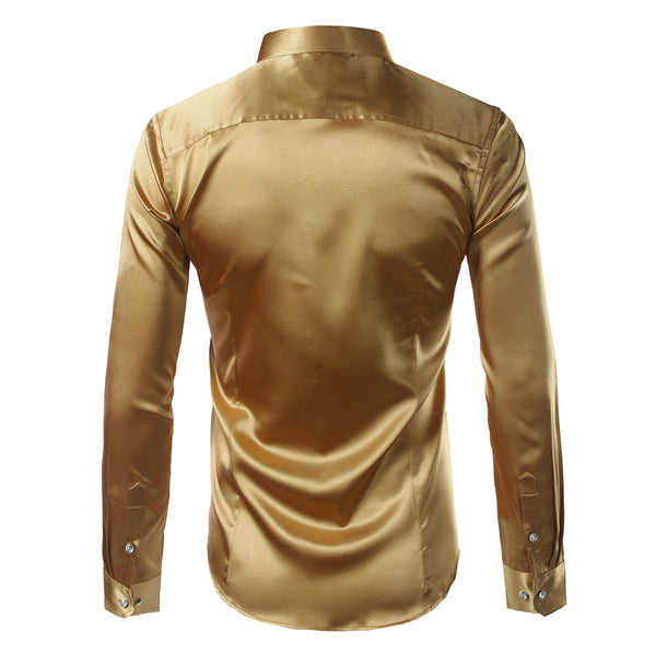 Men's Satin Long Sleeved Shirt | ZORKET