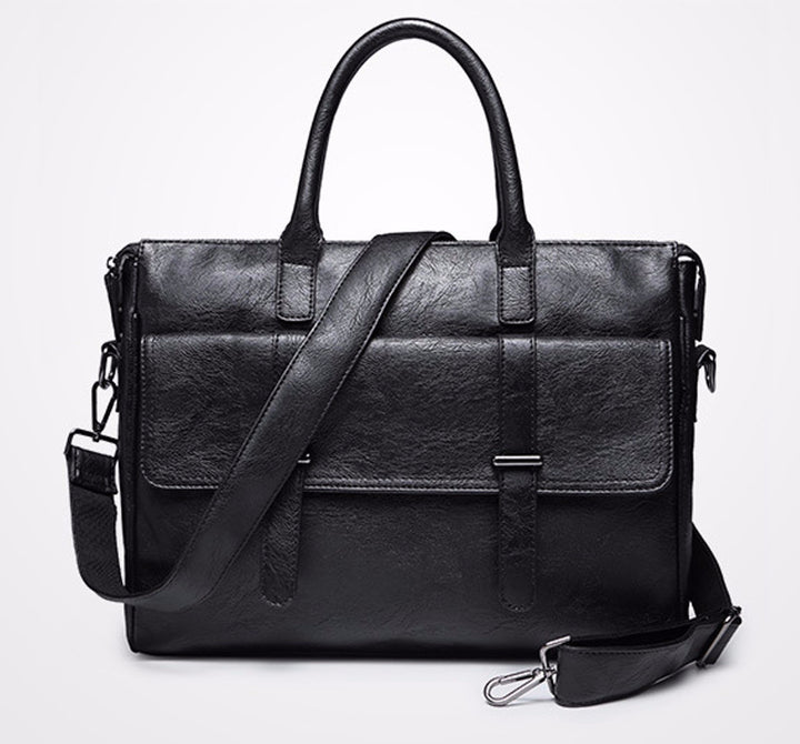 Black Men's PU Leather Briefcase | ZORKET