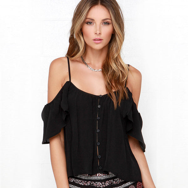 Chiffon Off-the-Shoulder Summer Top | Women's Tops & Tees | Zorket | ZORKET