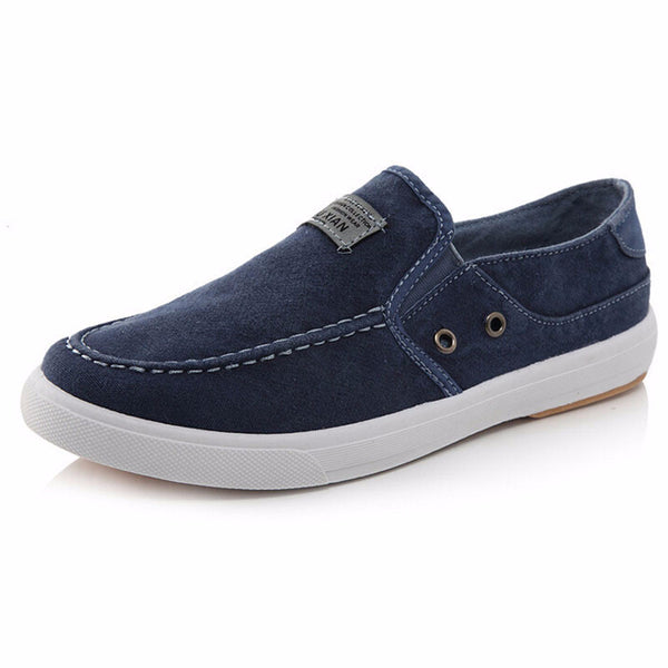 Casual Canvas Solid Color Slip-Ons For Men | ZORKET