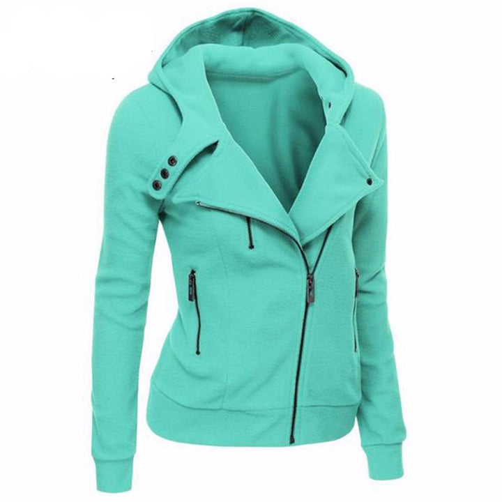 Women's Solid Color Hooded Jacket | ZORKET