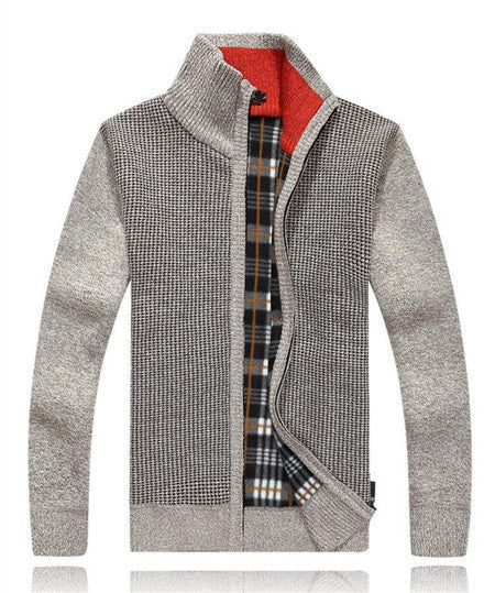 Men's Wool & Cotton Winter Zipped Sweater | ZORKET