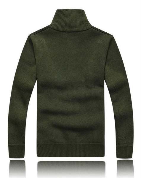 Men's Wool & Cotton Winter Zipped Sweater | ZORKET