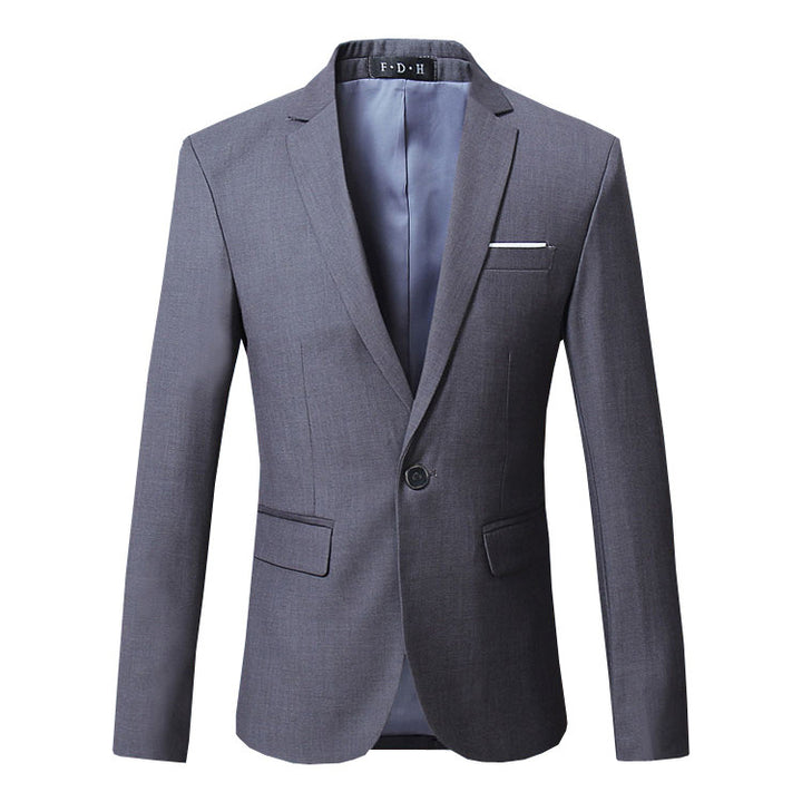 Men's Slim Fit British Style Solid Color Blazer | ZORKET