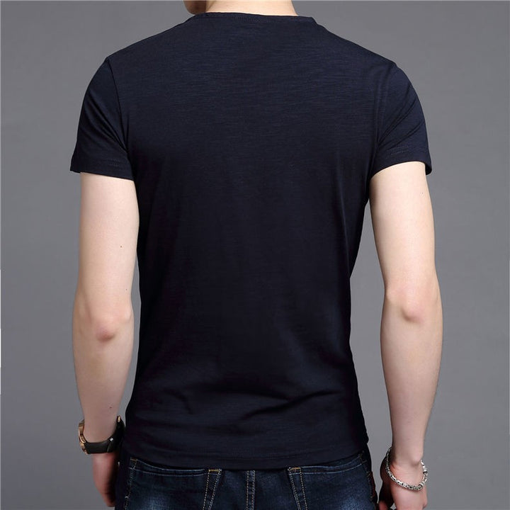 Men's Slim Fit Cotton V-Neck T-Shirt | ZORKET