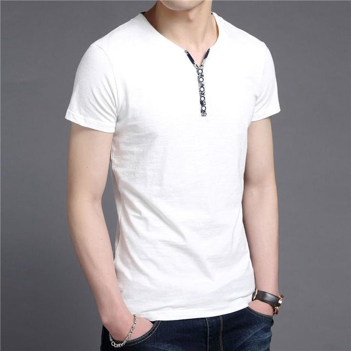 Mens Slim Fit Cotton V Neck T Shirt Zorket 6706