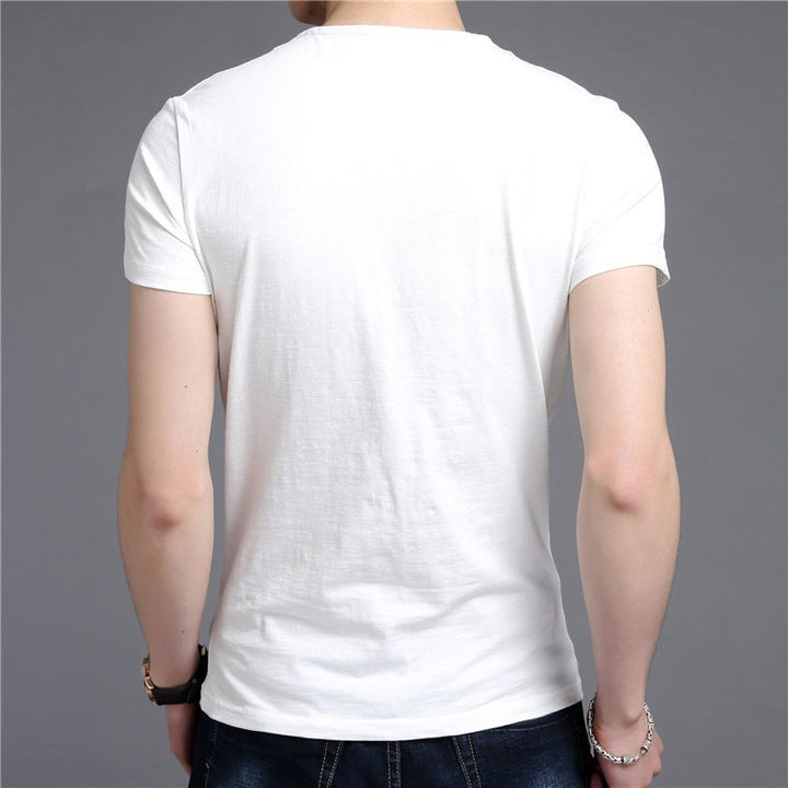 Men's Slim Fit Cotton V-Neck T-Shirt | ZORKET