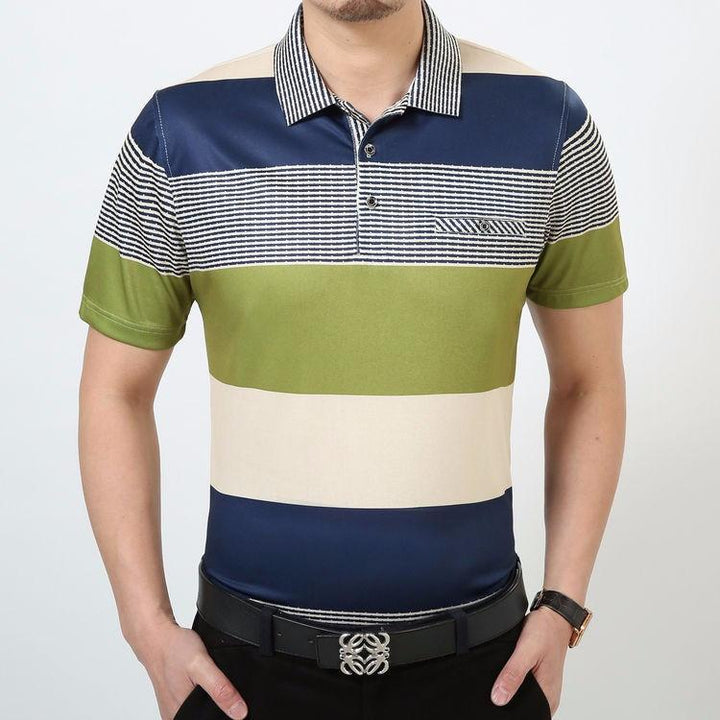 Men's Casual Cotton Striped T-Shirt With Pocket | ZORKET