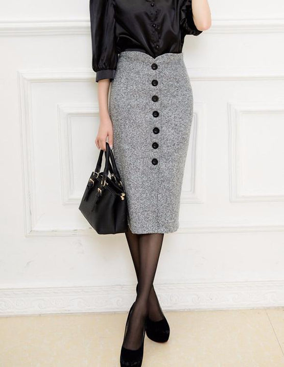 Womens High Waist Knee Length Pencil Skirt Zorket