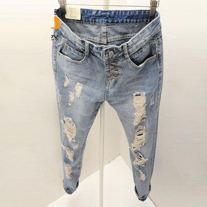 Women's Summer Ripped Boyfriend Jeans | ZORKET