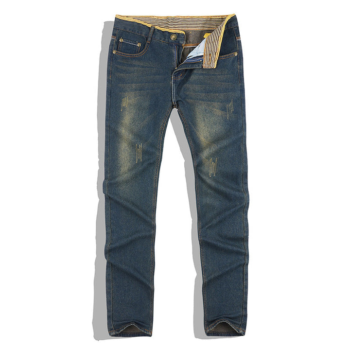 Men's Classic Stright Cotton Jeans | ZORKET