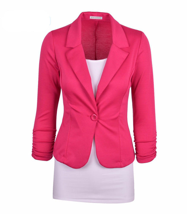 Women's Solid Color Comfortable Blazer | ZORKET