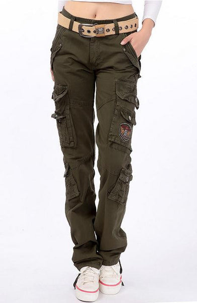 Female Cargo Multi Pockets Loose Pants | ZORKET