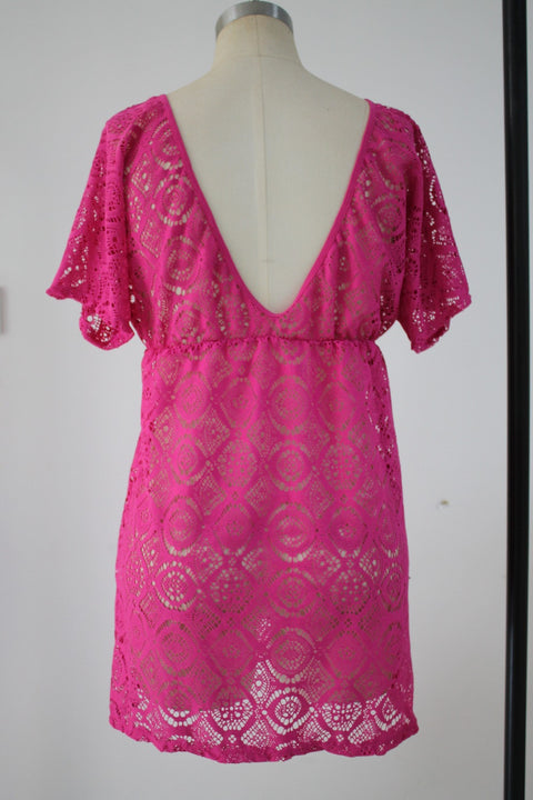 Summer Short Sleeve Lace Beach Dress | Zorket | ZORKET