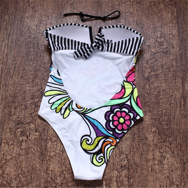 Floral Printed One Piece Swimsuit | ZORKET