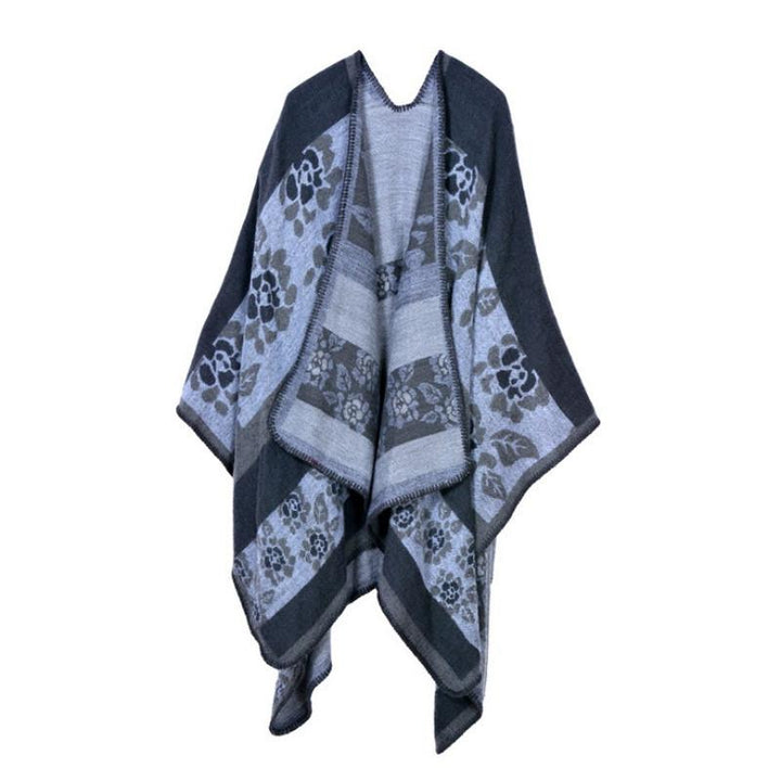 Winter Cashmere Warm Women's Blanket Poncho | ZORKET