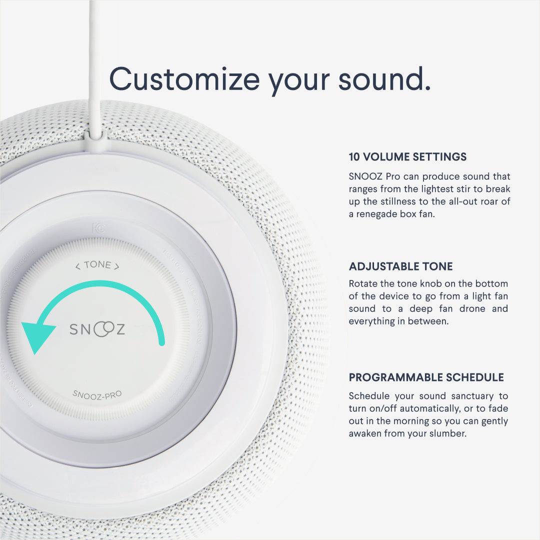 SNOOZ White Noise Machine with Real Fan Inside to Make You Fall Asleep  Easily - Tuvie Design