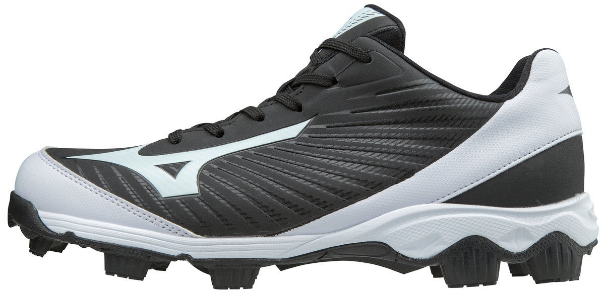 all black molded baseball cleats