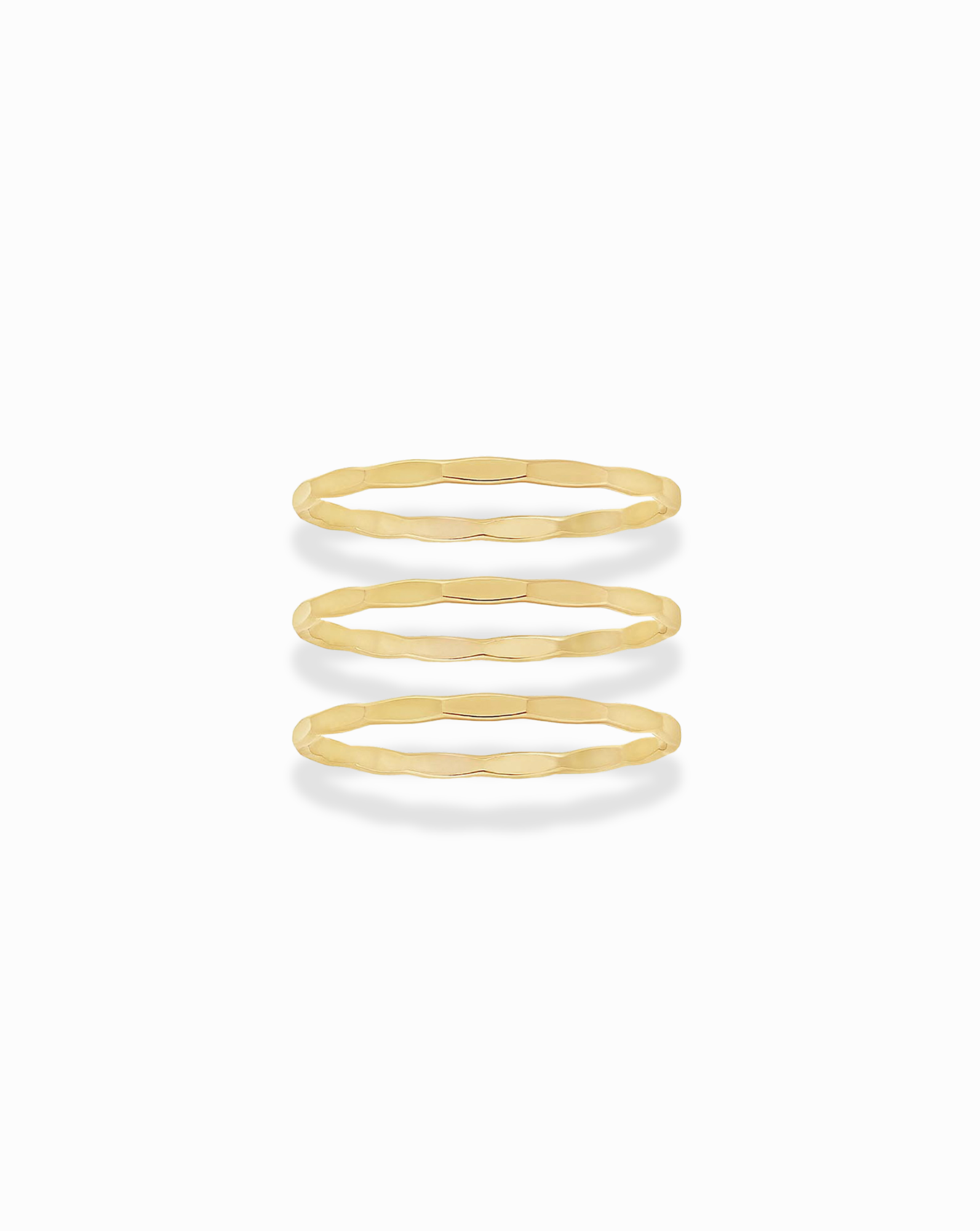 Hammered Stacking Ring Set