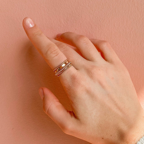 solid gold midi rings