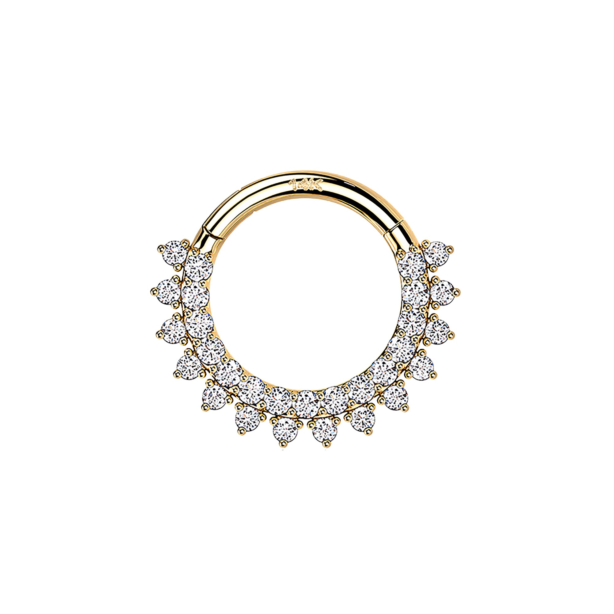 14k Blossom Hoop