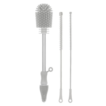 4 Pack] Stainless Steel Water Bottle Brush & Straw Cleaner Set, Long Handle