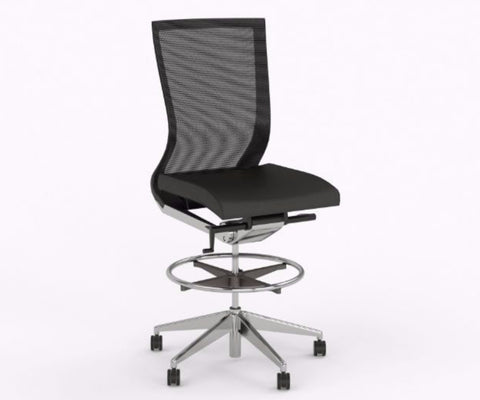 Olg Balance Executive Drafting Chair Black White Dunn Furniture