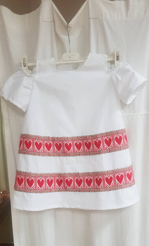 white dress red hearts