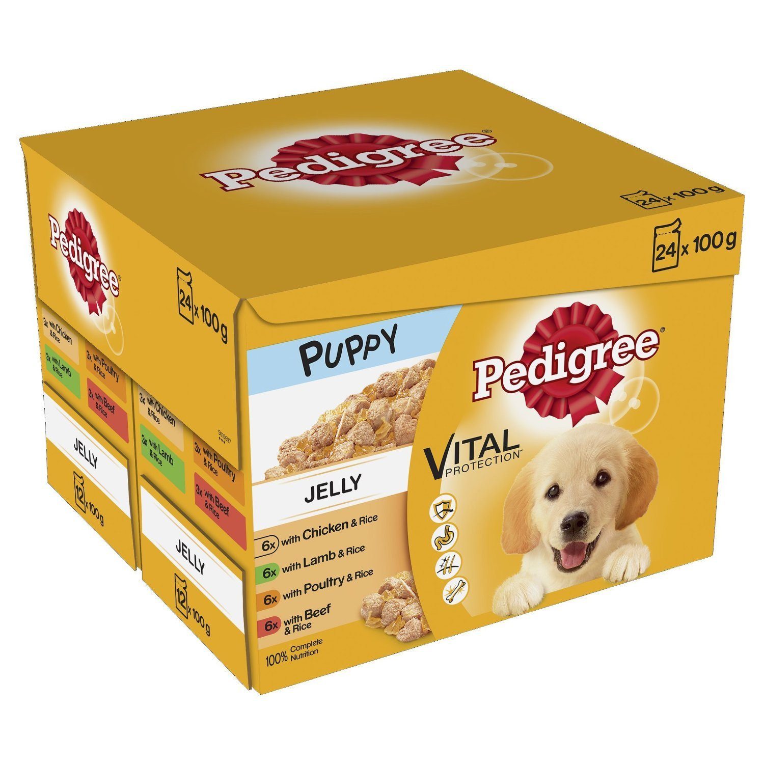 Dog Food Pedigree Pouches in Jelly or Gravy 48 pouches | romypets