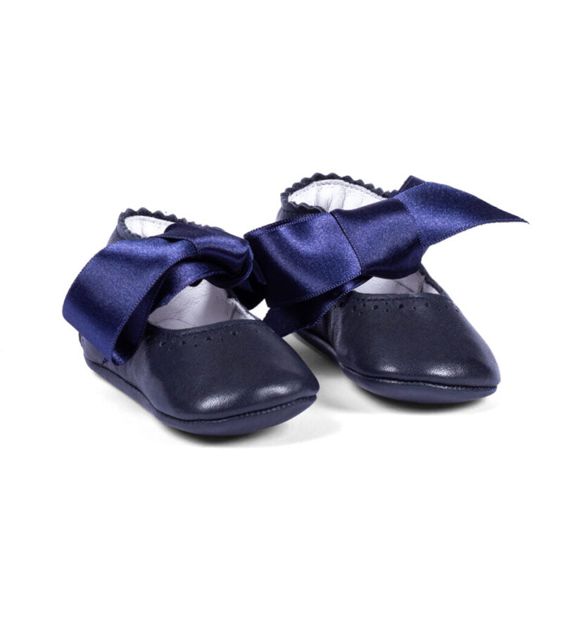 Classic Nappa Leather T-strap Shoes (Navy Blue) – Happy Milk