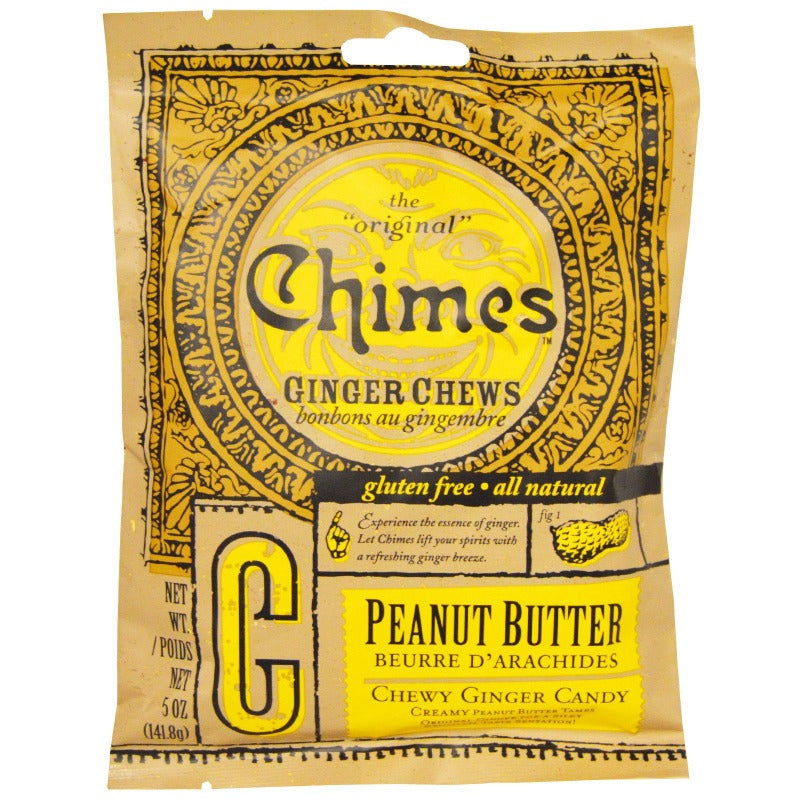 Chimes Ginger Chews Chewy Candy With Peanut Butter 5 Oz Auntie K Candy 1761