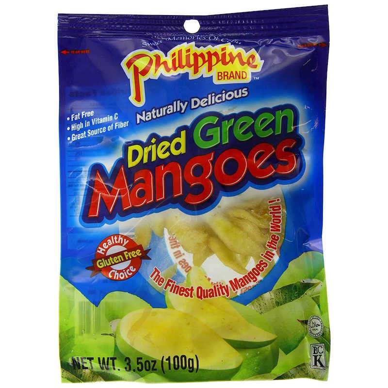 Image of Philippine Dried Green Mangoes Mango Chewy Fruit Treats 0.7 oz or 3.53 oz