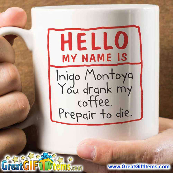 Kitchen Dining Hello My Name Is Inigo Montoya You Killed My Father Prepare To Die Mug Water Bottle Andor Thermos Tumbler Home Classiccakes Co Nz