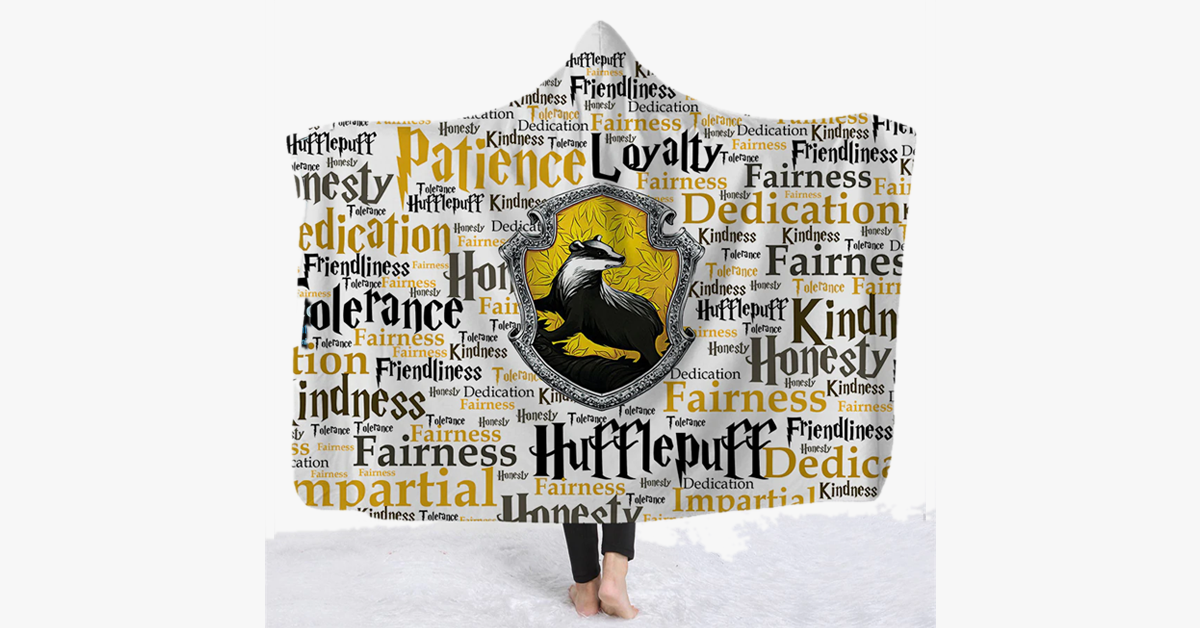 hufflepuff hooded blanket