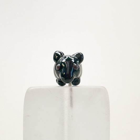 Chibi Handmade Glass Beads - Cat Drop Blue with Paw